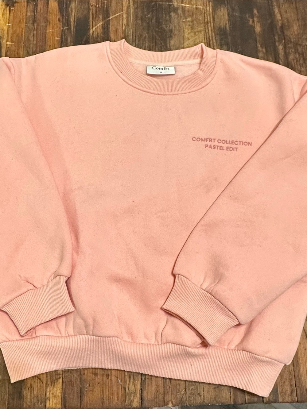 Comfrt Collection Pastel Pink Crewneck Sweatshirt